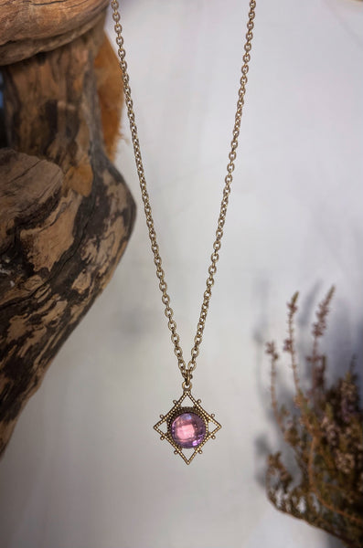 vintage amethyst necklace