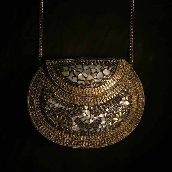 metal mother of pearl bag