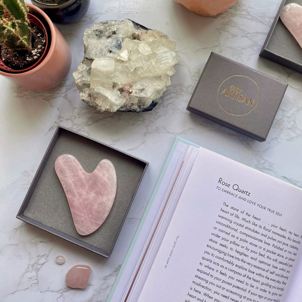 rose quartz gua sha