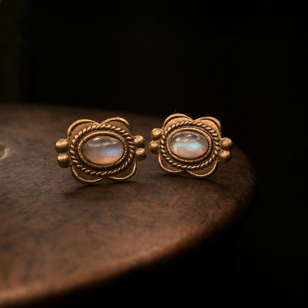 butterfly moonstone earrings