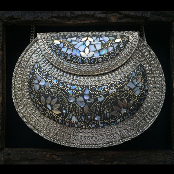 vintage mother of pearl clutch bag