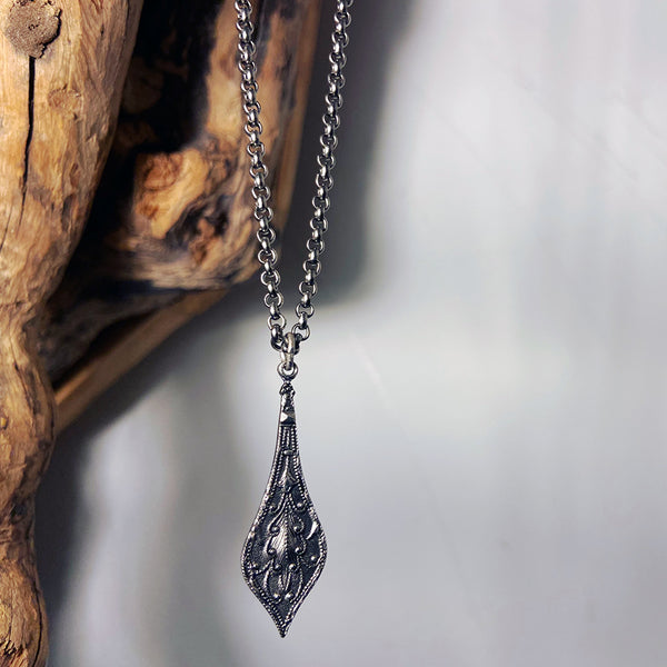 antique sterling silver plated necklace