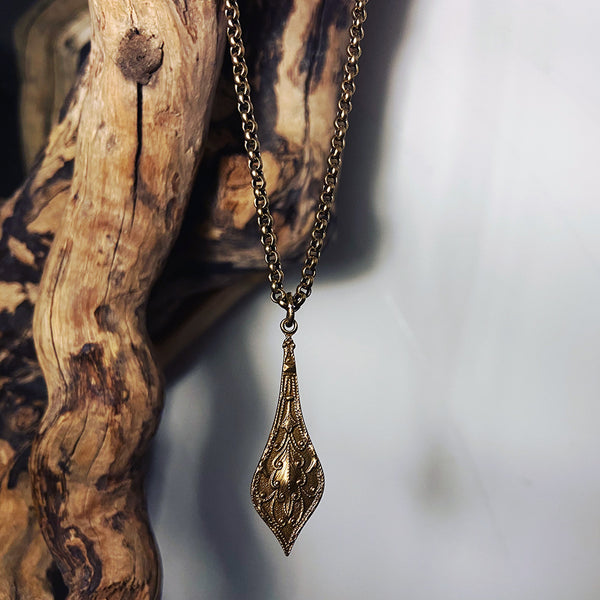 antique gold tribal necklace