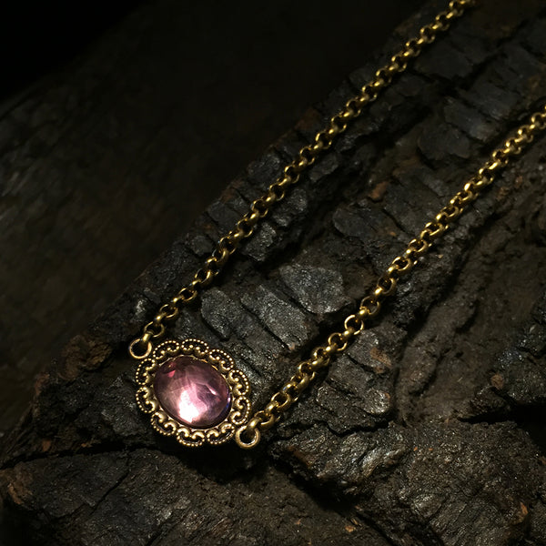 antique amethyst choker