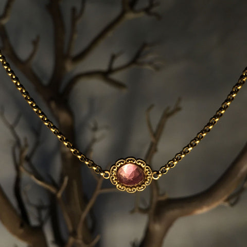 zaria gold amethyst necklace