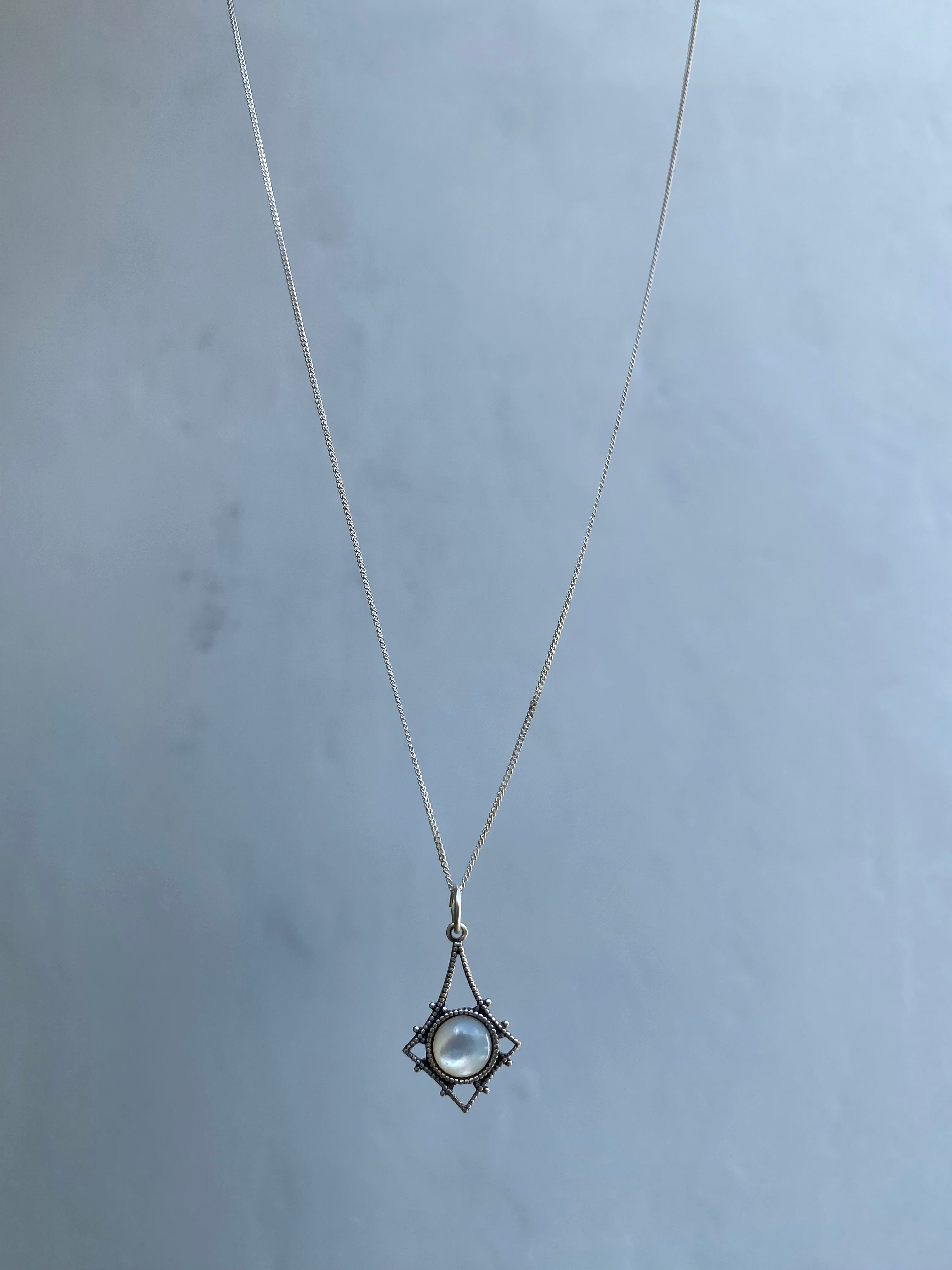 ophelia antique silver pearl necklace