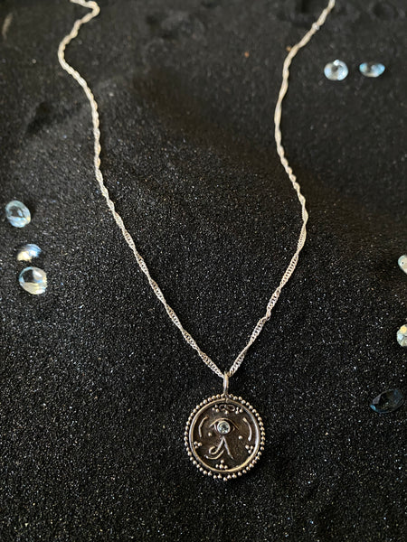aquamarine eye of ra pendant