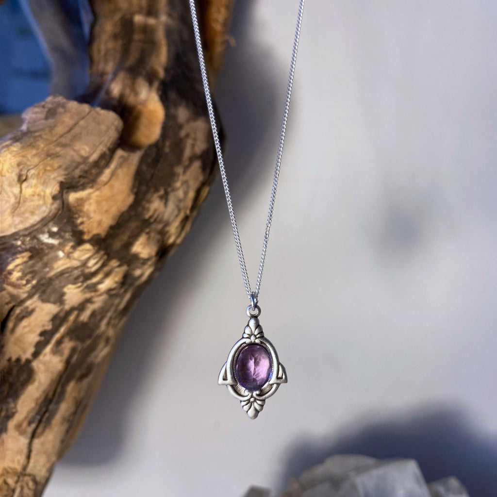 aria sterling silver amethyst necklace