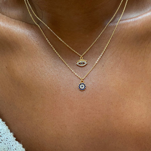 dainty evil eye necklaces