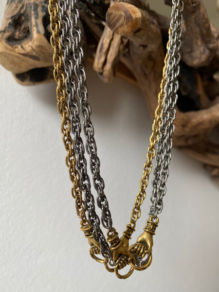 mixed metal necklace
