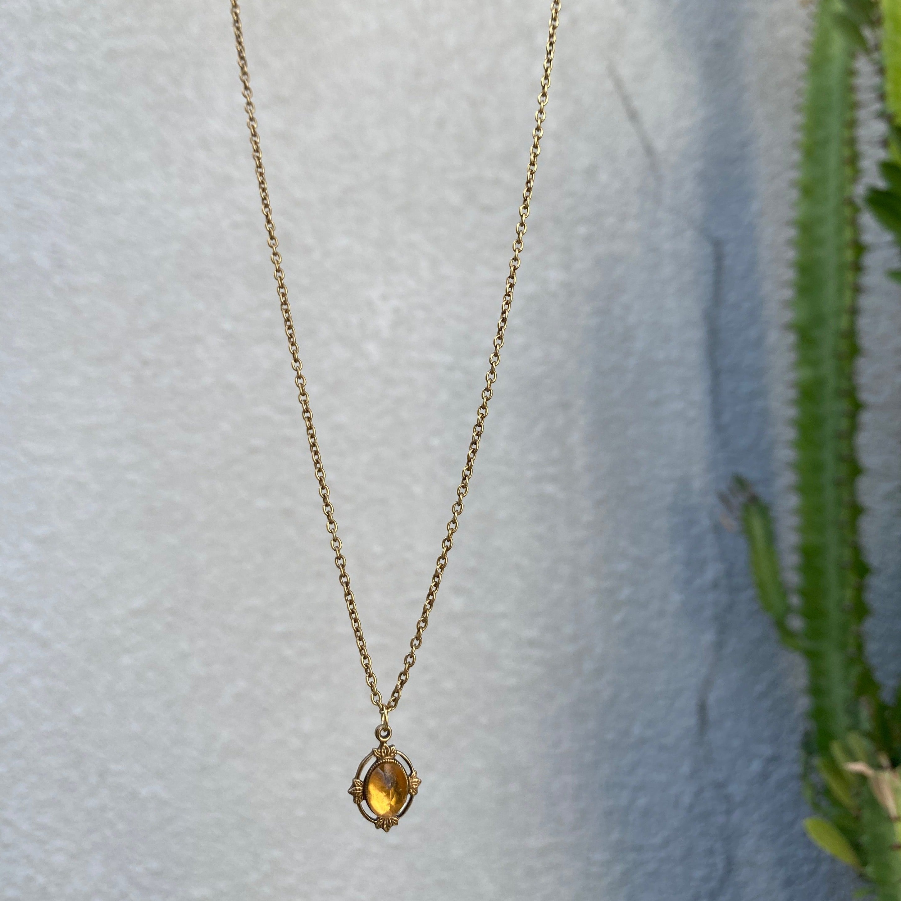 isla handmade citrine necklace