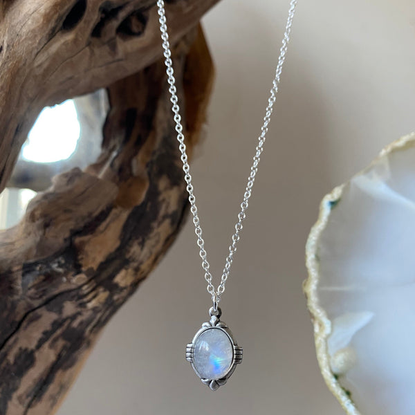 marya sterling silver moonstone necklace
