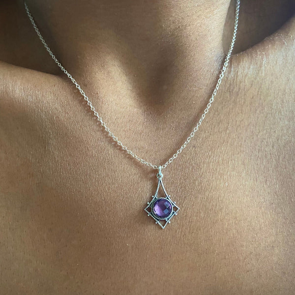 ophelia silver amethyst necklace