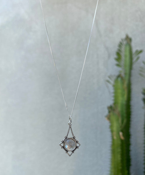 ophelia silver moonstone necklace