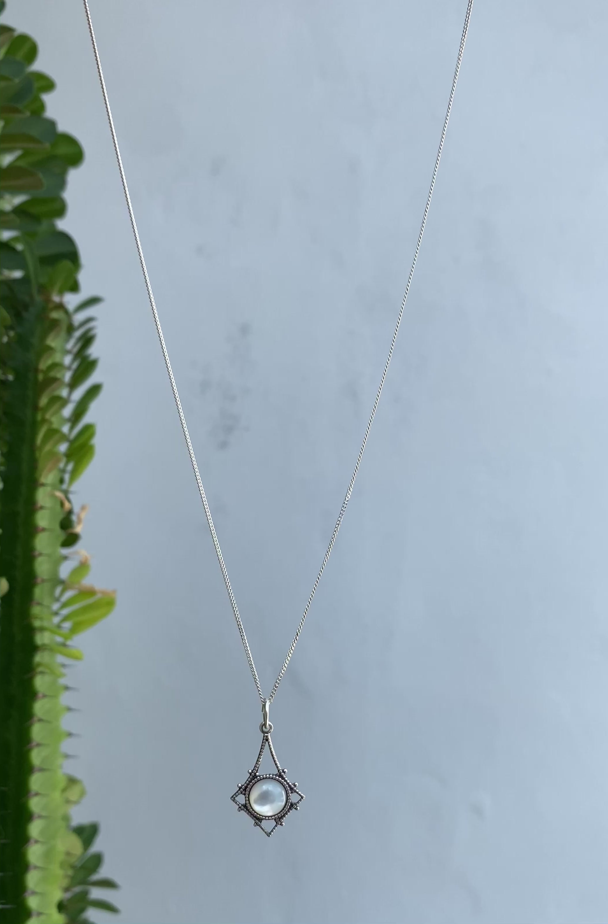 ophelia silver mother of pearl necklace