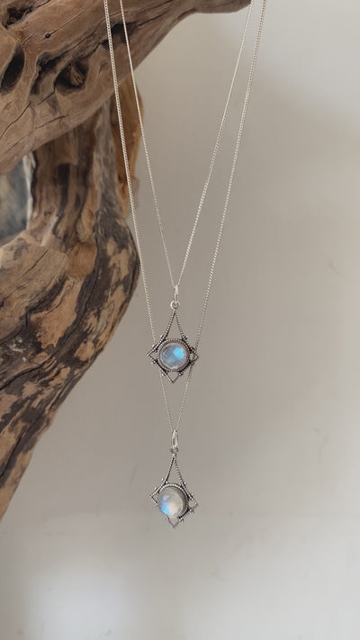 ophelia silver moonstone necklaces