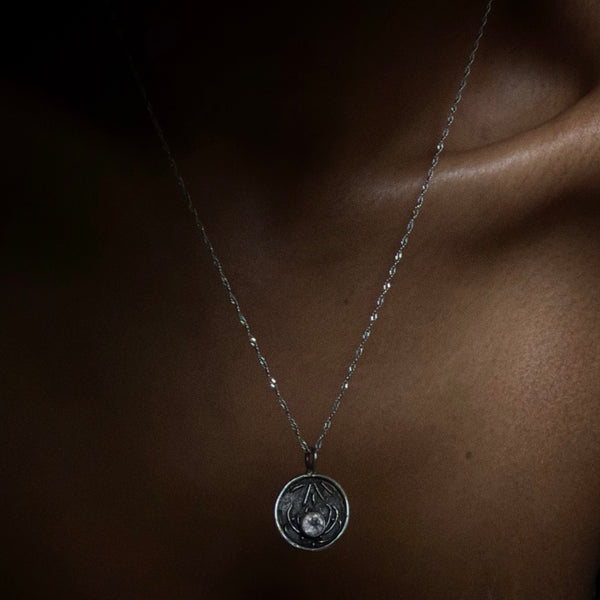 rose quartz lotus sterling silver necklace handcrafted in bali