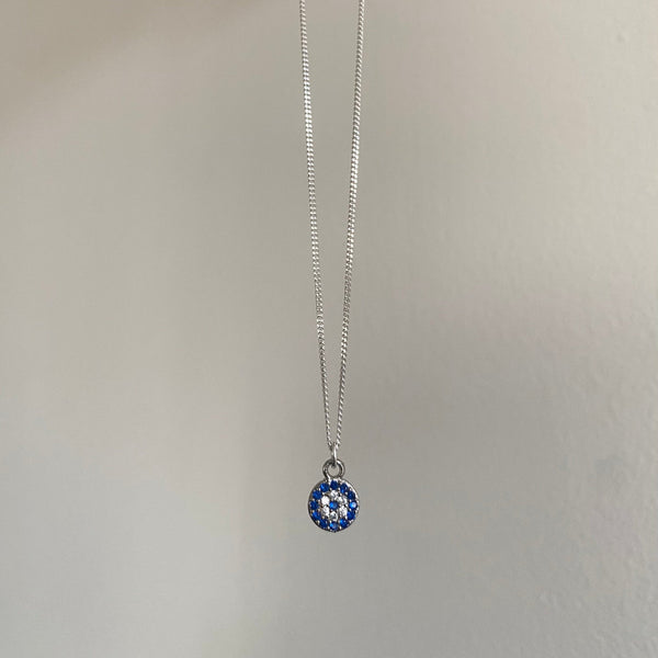 sterling silver evil eye necklace