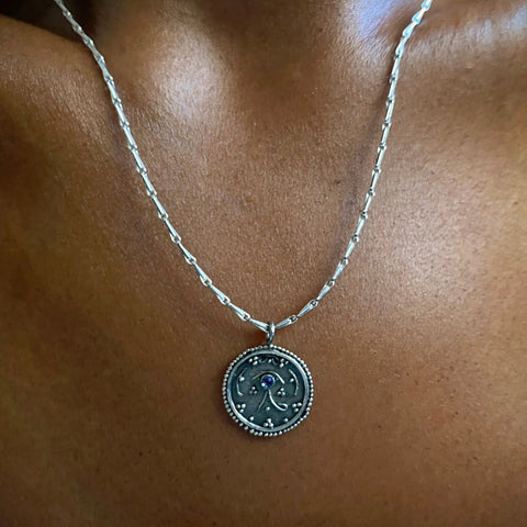 eye of horus tanzaite necklace