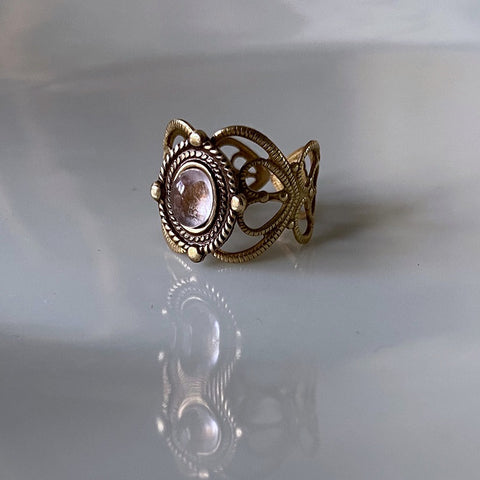 sheba rose quartz ring
