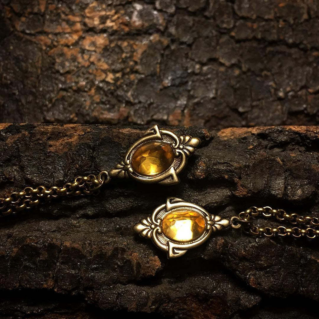 aria gold citrine necklace