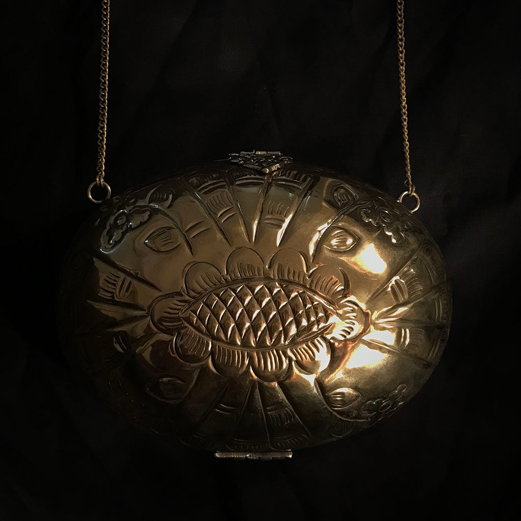 antique metal bag