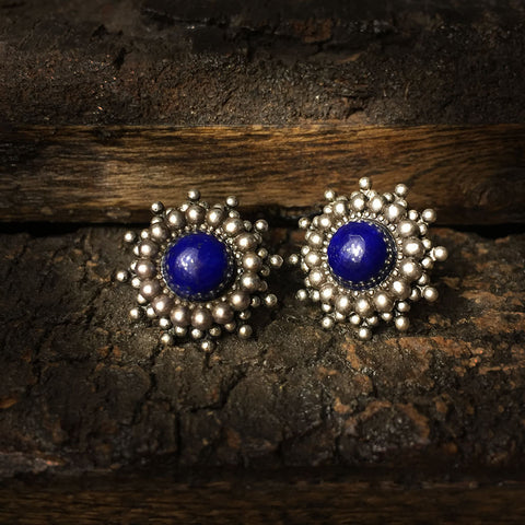 Afina silver lapis lazuli earrings