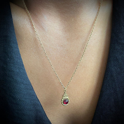 Arabella Gold Garnet Necklace
