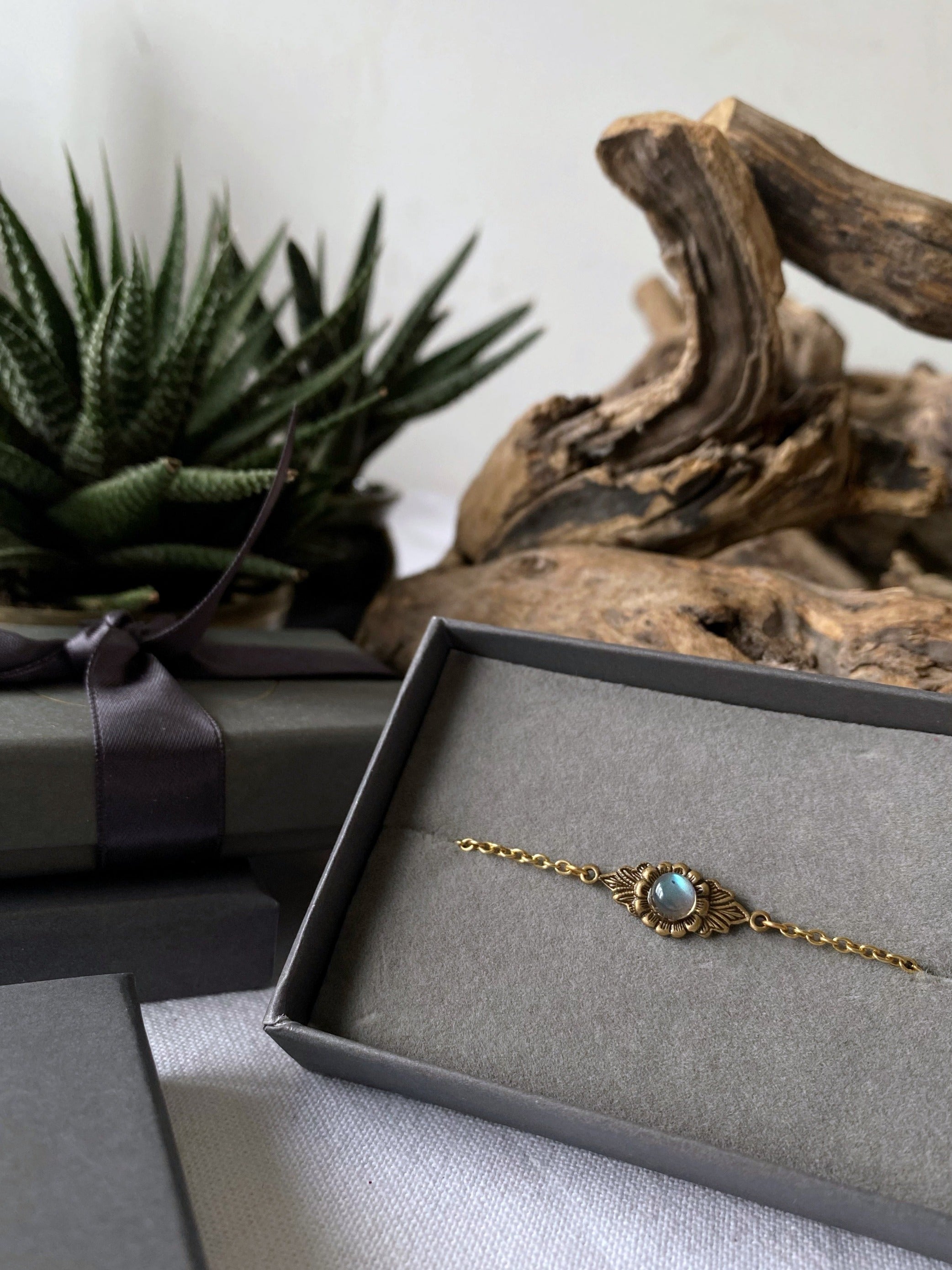 antique labradorite bracelet
