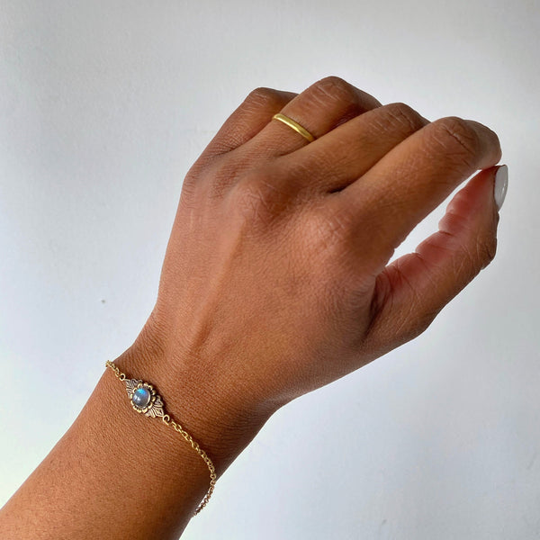 labradorite gold bracelet