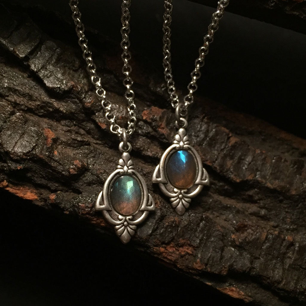 antique labradorite necklace