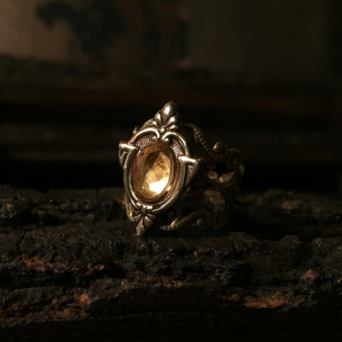 citrine brass ring
