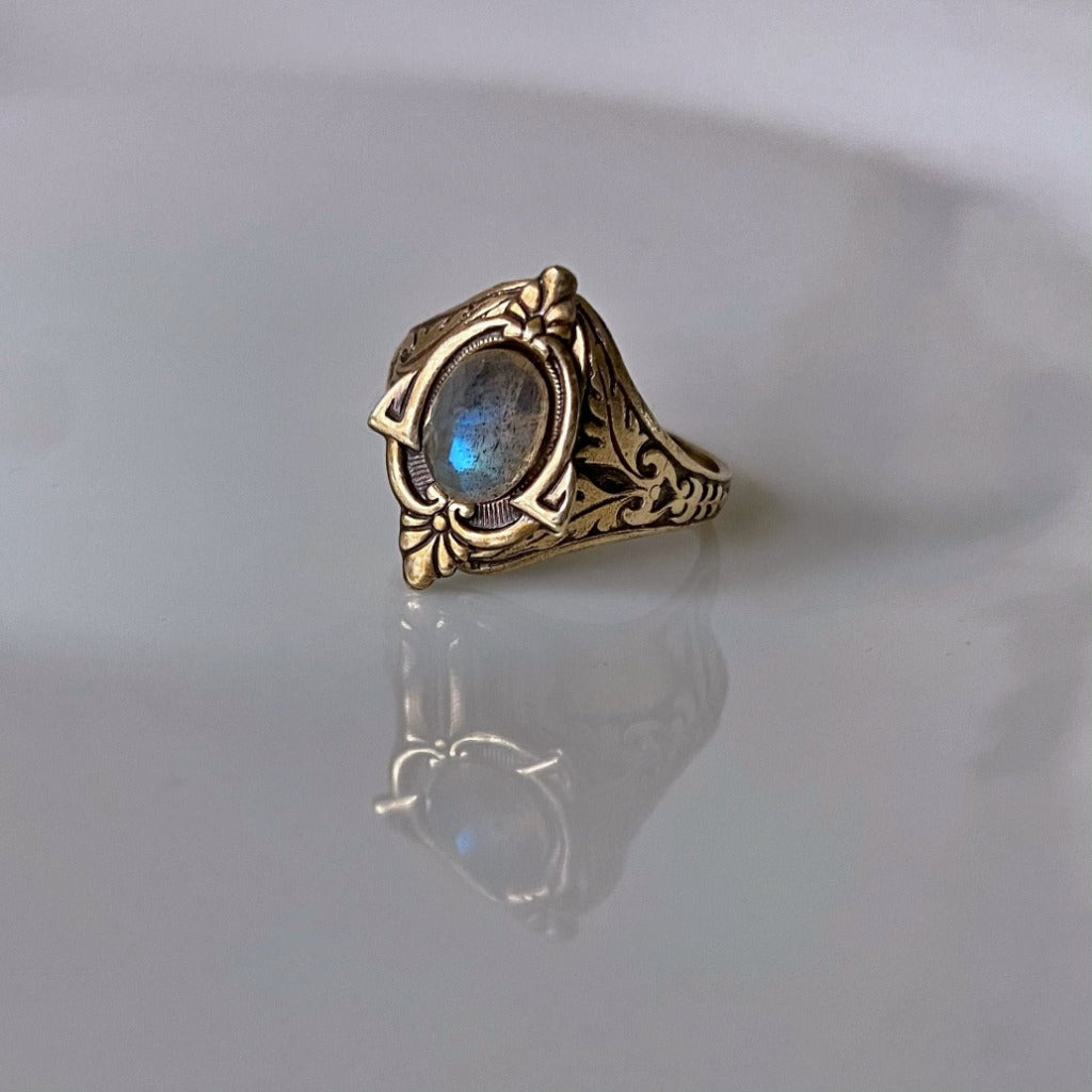 Labradorite Brass Ring Labradorite Brass Ring
