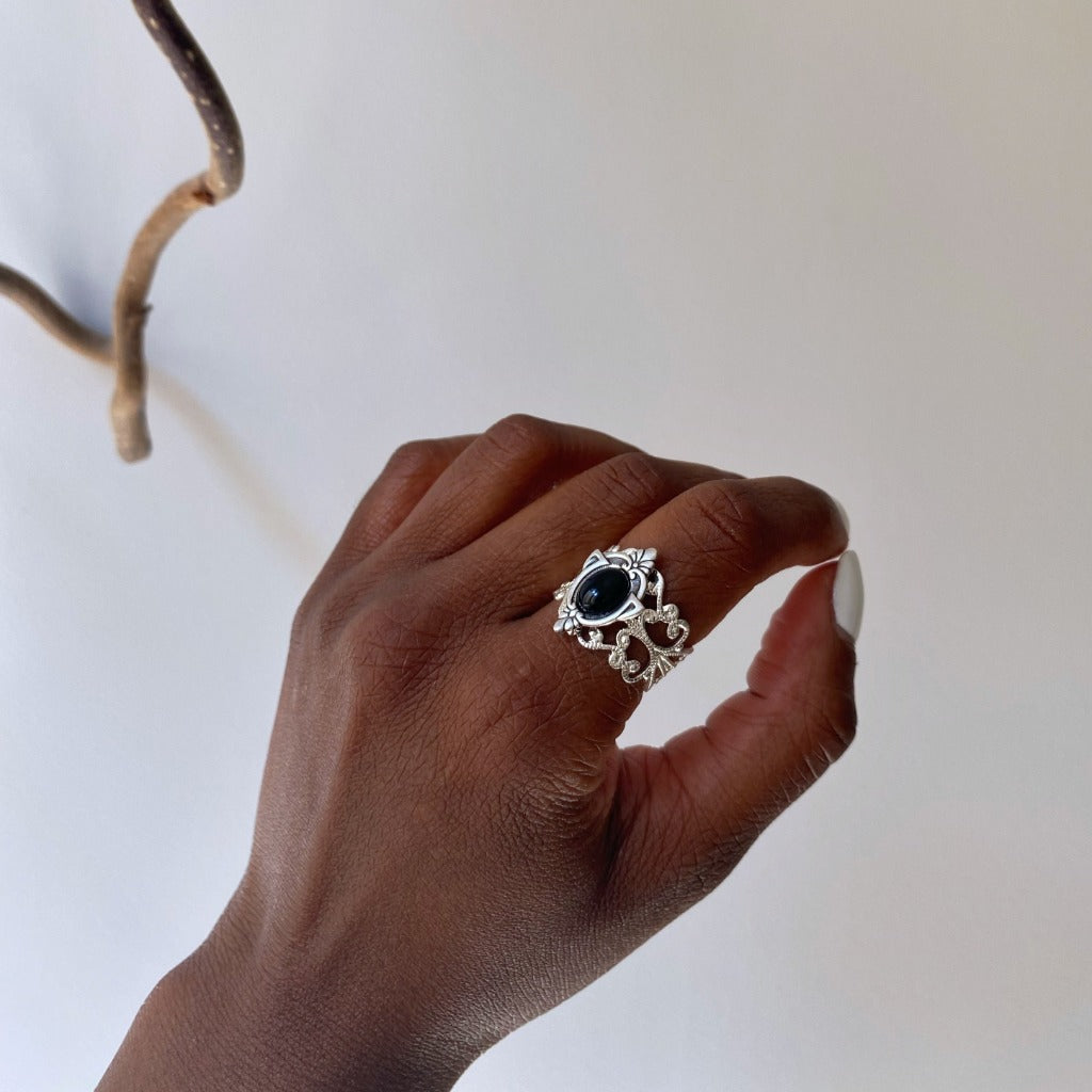 vintage onyx ring