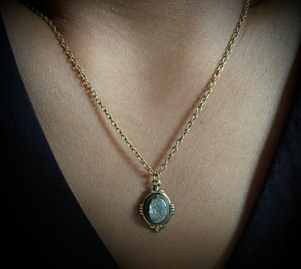 gold pyrite necklaces