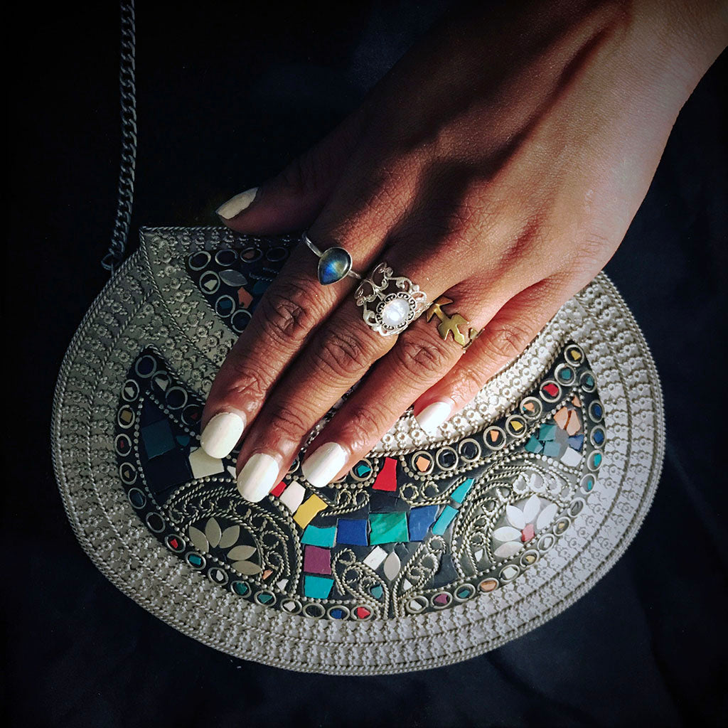 Cera Bohemian Metal Bag