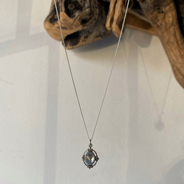 silver topaz necklace