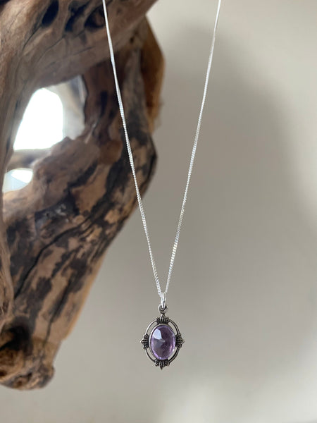 isla purple amethyst necklace