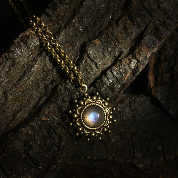 rainbow moonstone necklace