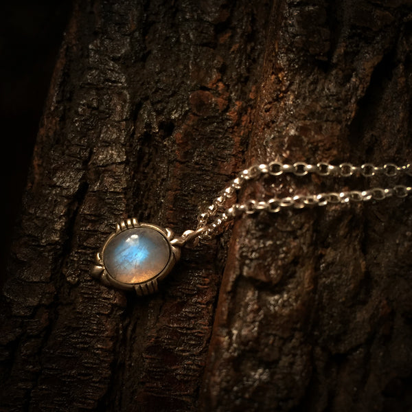 marya silver moonstone necklace