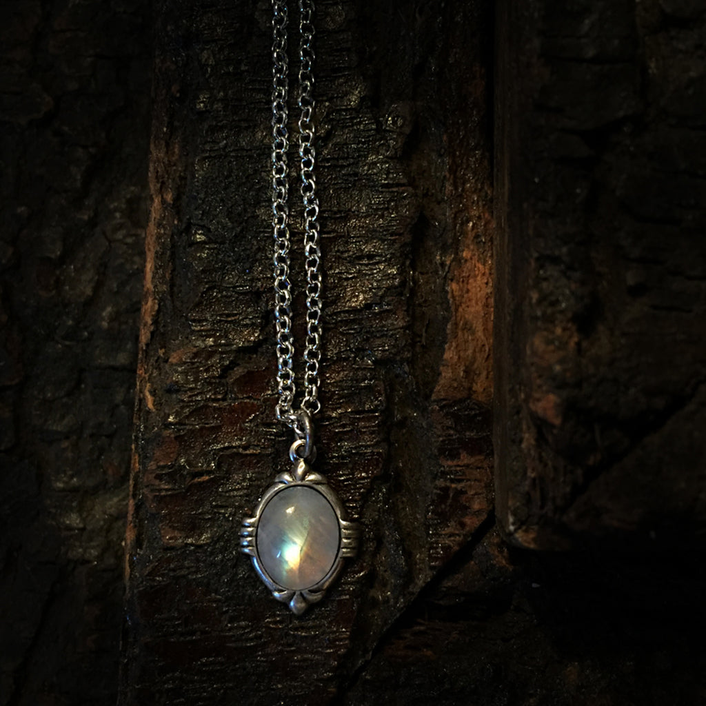 antique vintage moonstone necklace