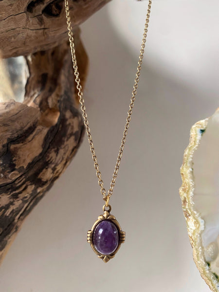 purple amethyst necklace