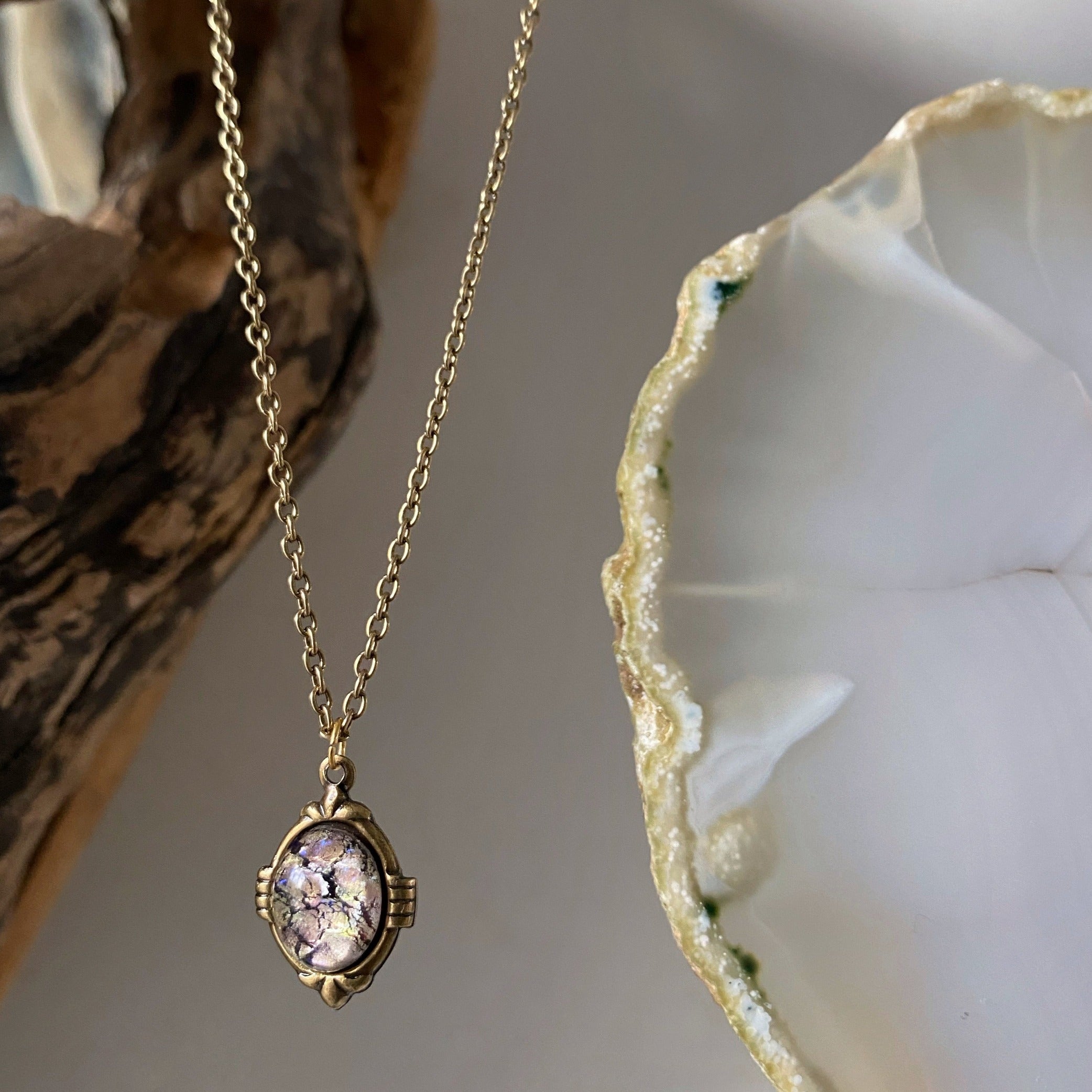 marya crackled amethyst necklace