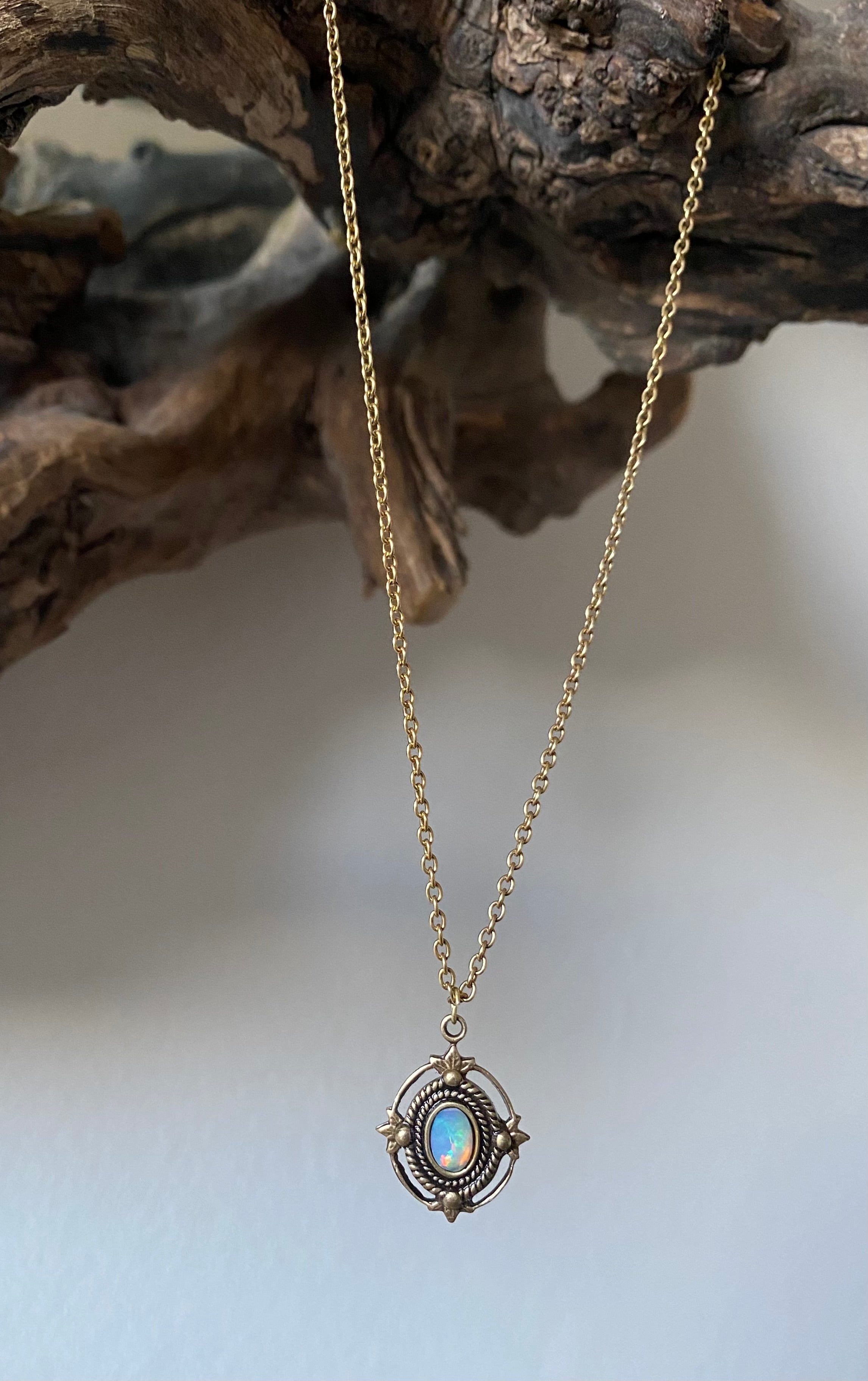 fiery opal necklace