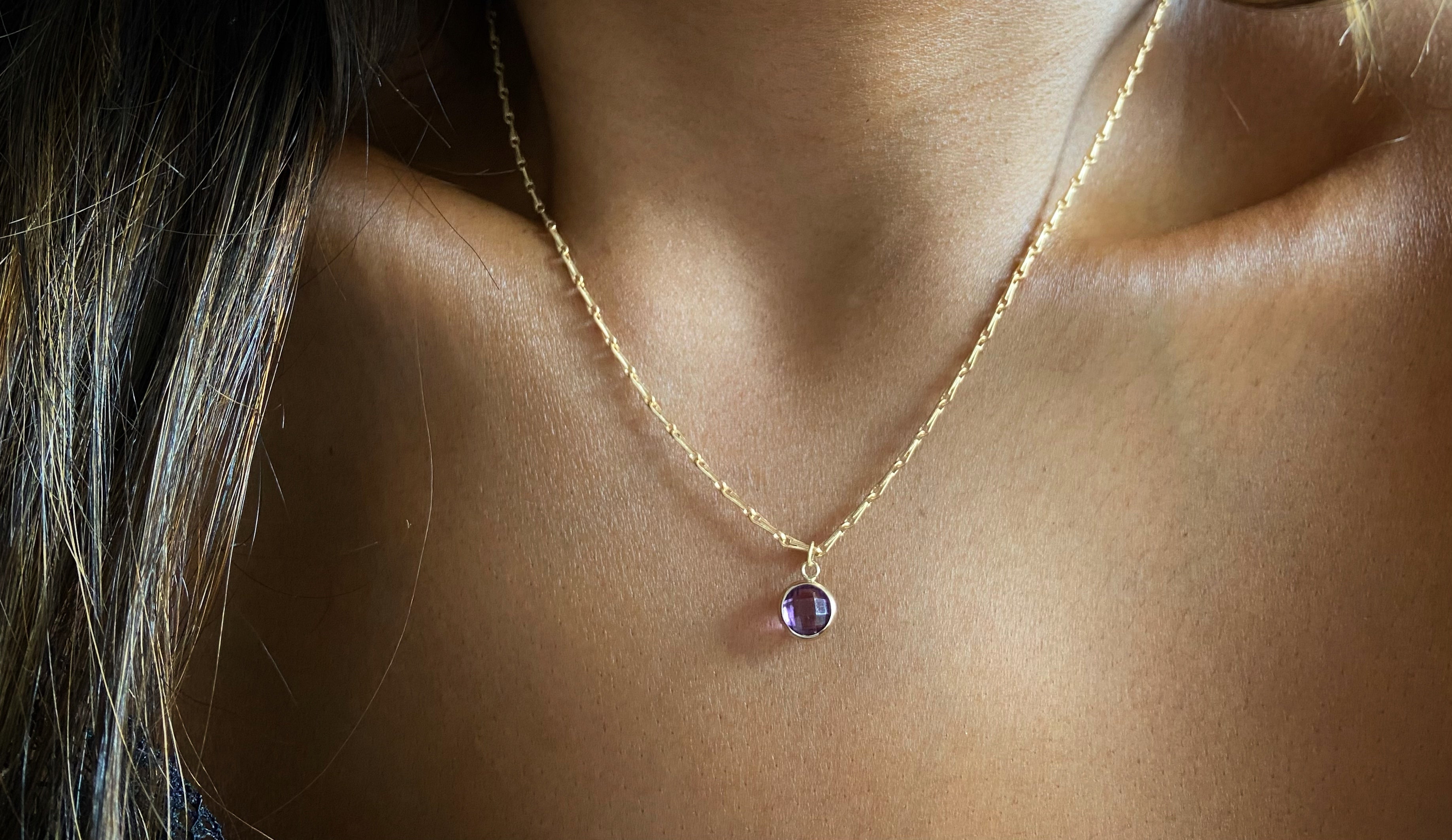 amethyst crystal necklace