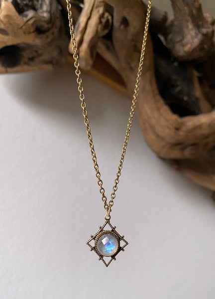 ophelia gold moonstone necklace