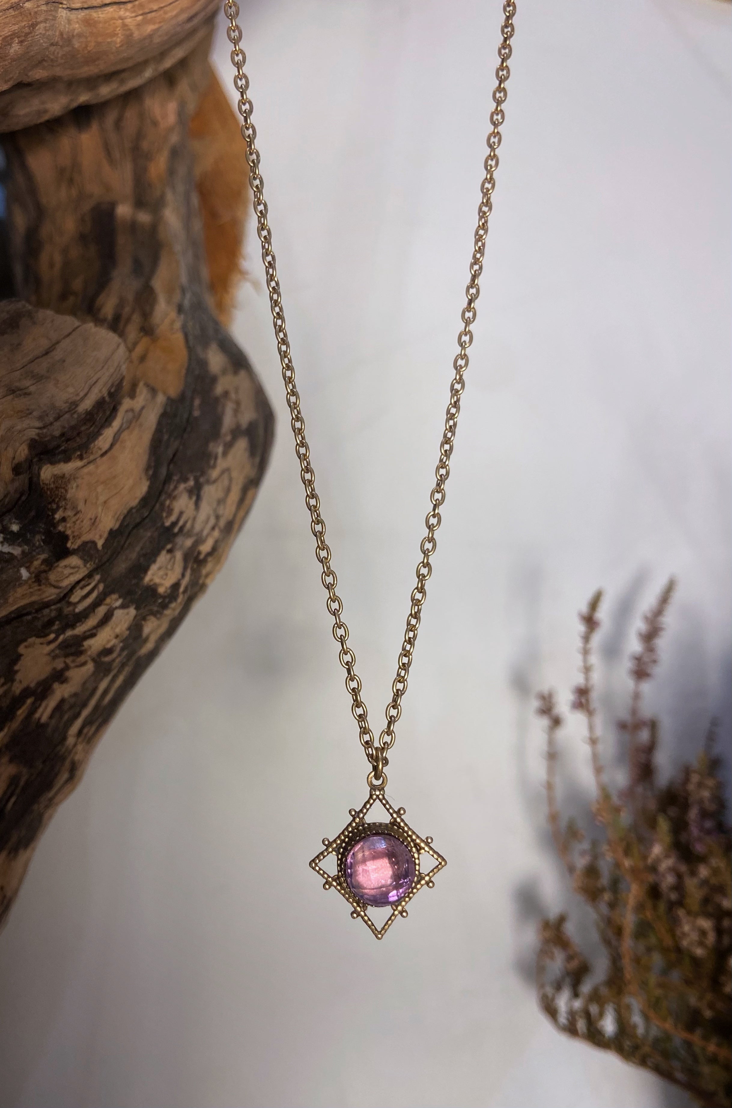 vintage amethyst necklace
