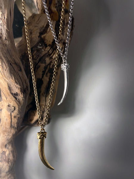 antique necklaces with tusk pendants